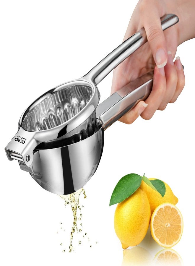 CCKO Lemon Squeezer Stainless Steel Manual Juicers Max Extraction Lemon Lime Squeezer Heavy Duty Citrus Juicer Hand Press Fruit Juicer - Image 1